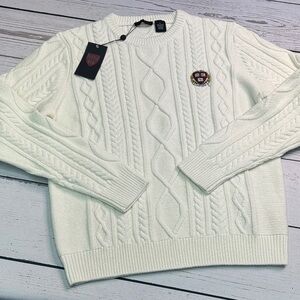 Harvord THE COLLECTION  Cable Knit Sweater Size L